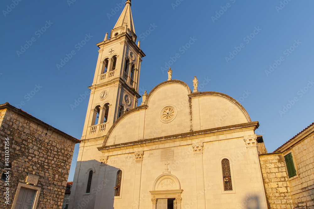Fototapeta premium Nice Church in Jelsa City