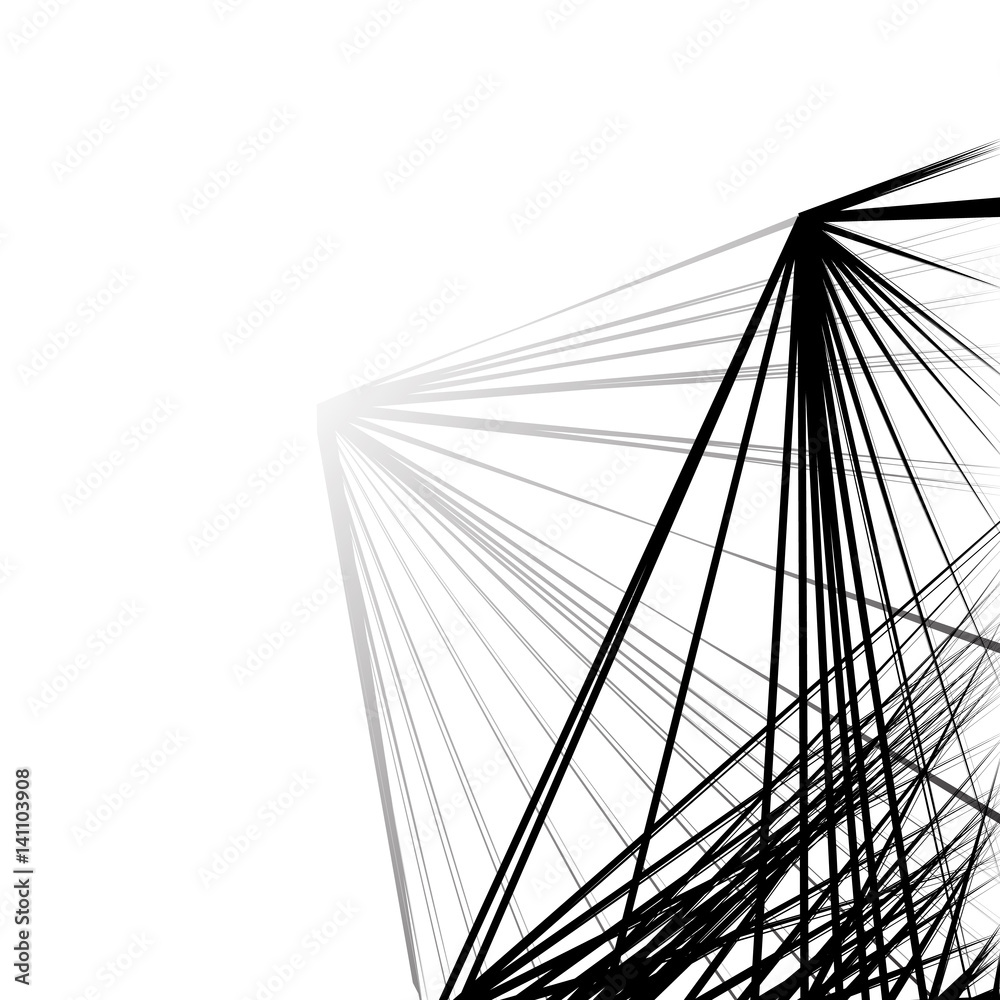 black and white edge shapes lines background design Adobe Stock