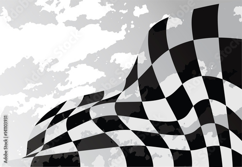 race flag, checkered flag grunge background