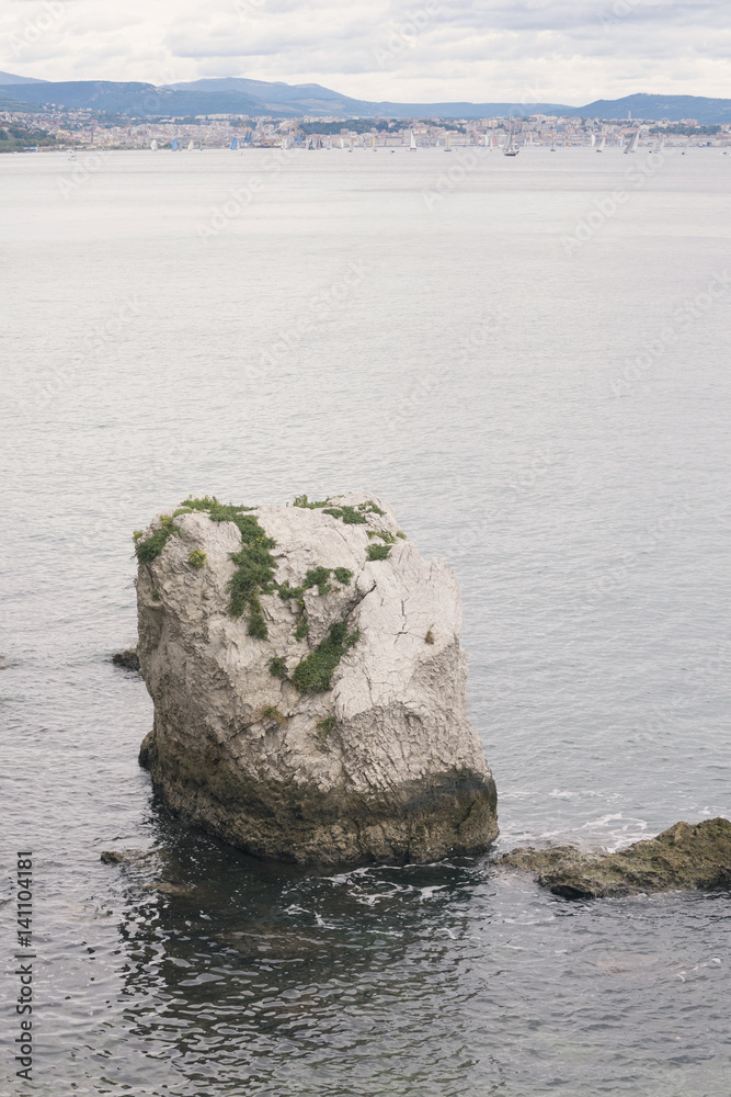 rocky sea cliff