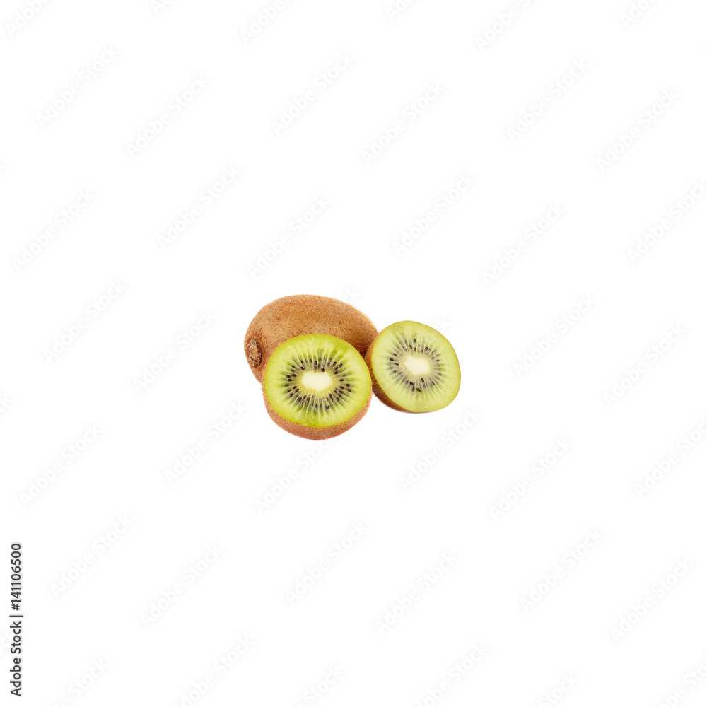 Obraz premium Ripe green kiwis, isolated on white
