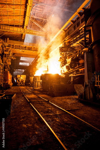 Production process in the open hearth furnace