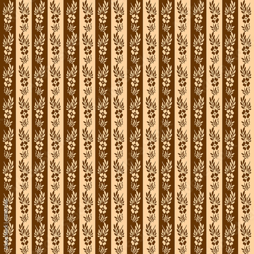 Floral retro striped pattern