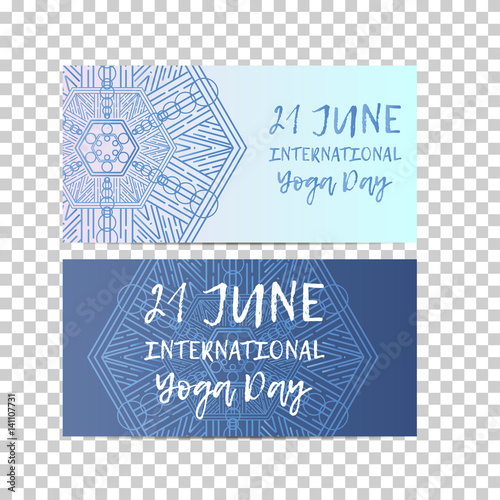 Vintage template design vector illustration of international yoga day