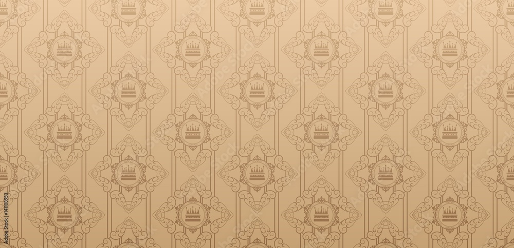 Royal wallpaper. Brown vintage background