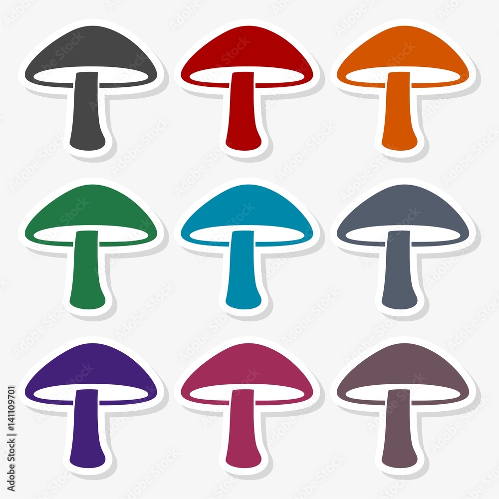 Mushroom Icon Flat Graphic Design - Illustration