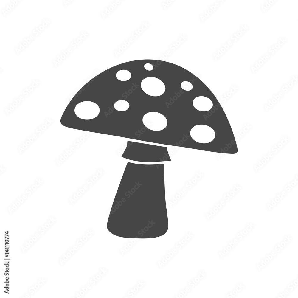 Mushrooms vector flat icons set - Illustration Mushrooms vector flat icons set - Illustration