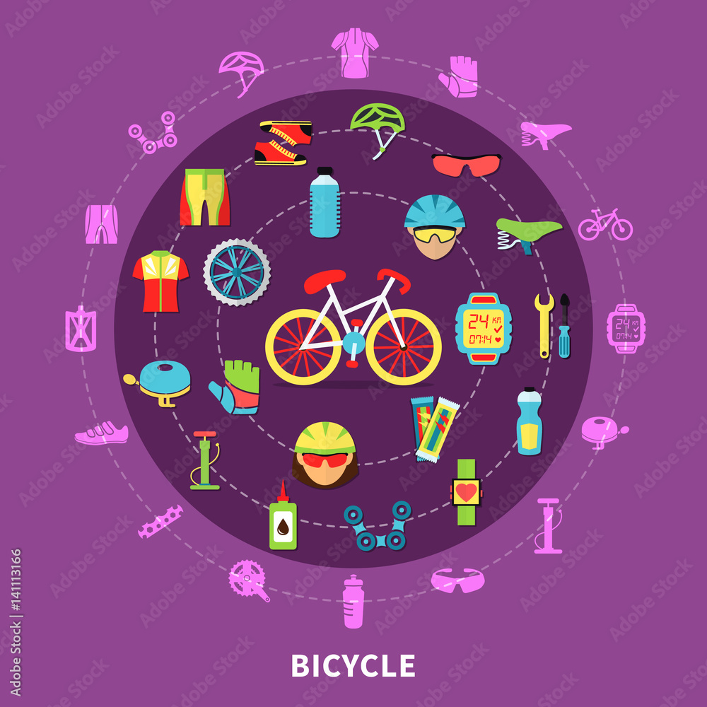 Fototapeta premium Bicycle Concept Illustration