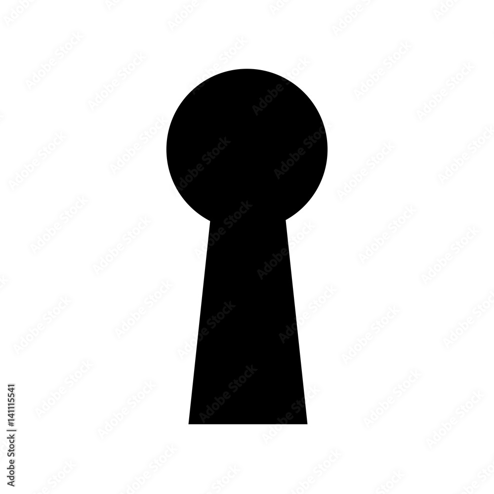 Schwarzes einfaches Symbol - Schlüsselloch - Sicherheit - Passwort