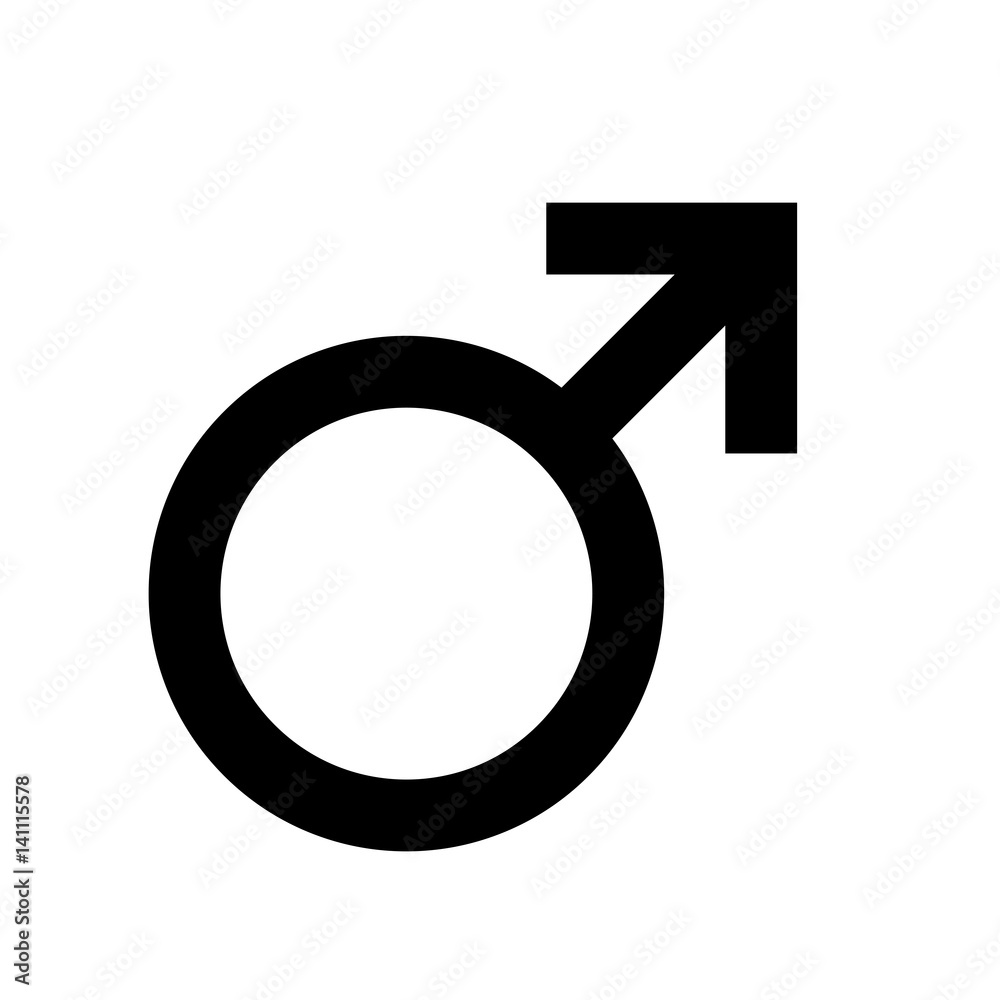 Schwarzes einfaches Symbol - Symbol Männlichkeit Schwarzes einfaches Symbol - Symbol Männlichkeit