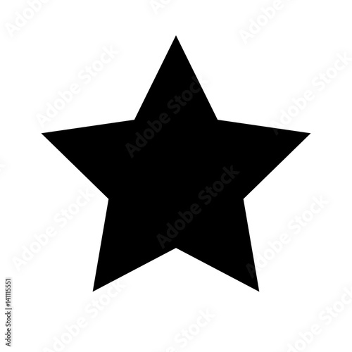 Schwarzes einfaches Symbol -  Stern - Favorit