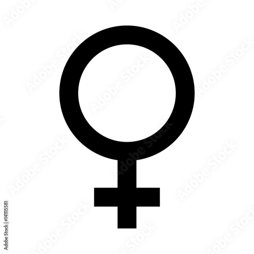 Schwarzes einfaches Symbol - Symbol Weiblichkeit