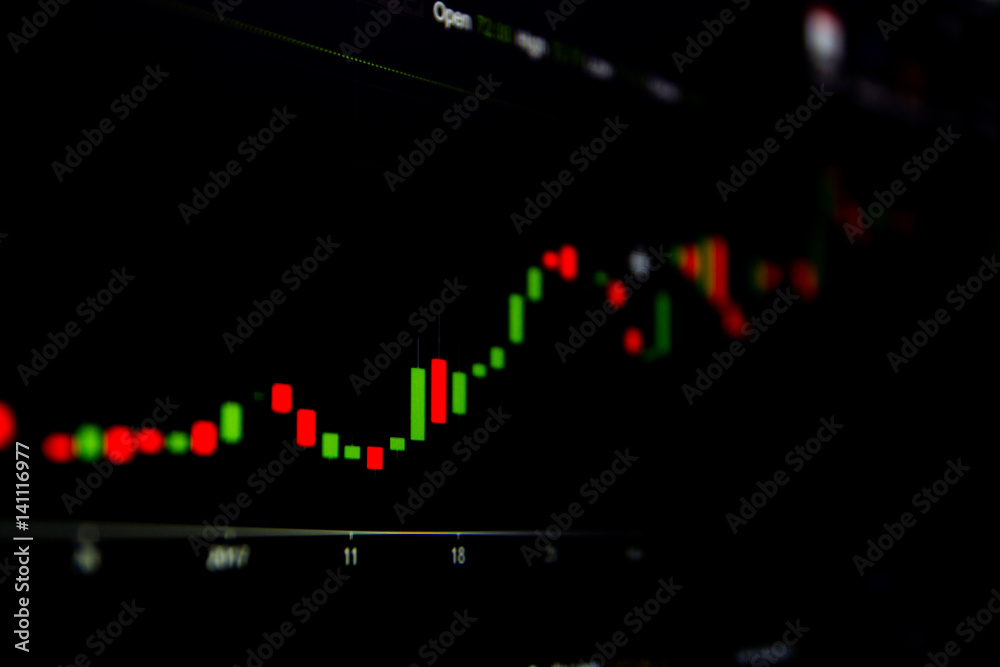 Fototapeta premium investment trade graph