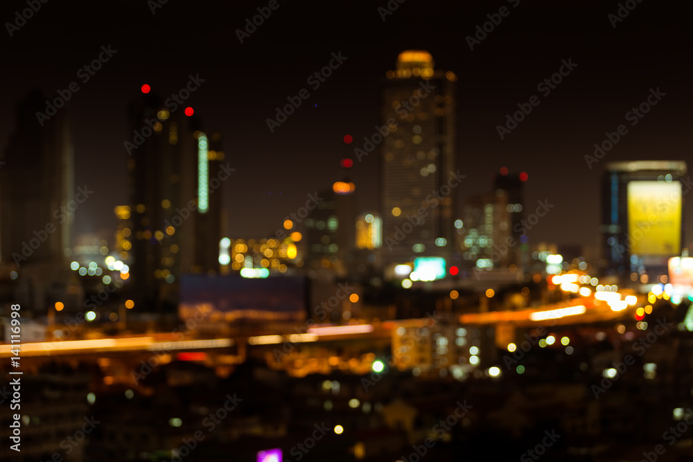 Fototapeta premium abstract bokeh in city scape background