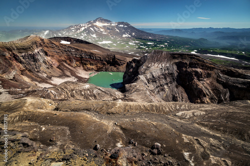The crater of Gorely volcano, Kamchatka. photo