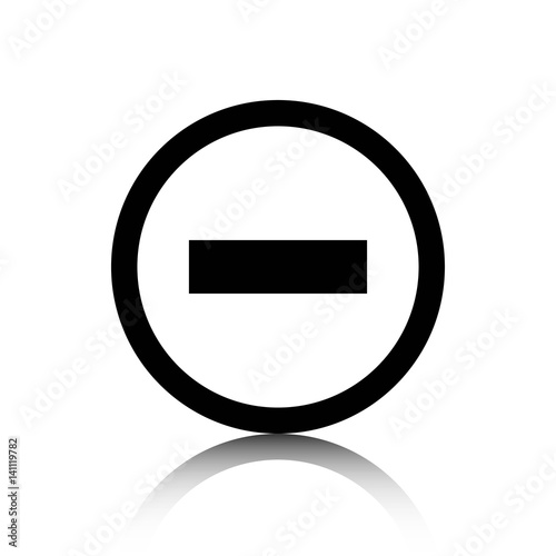 minus icon stock vector illustration flat design