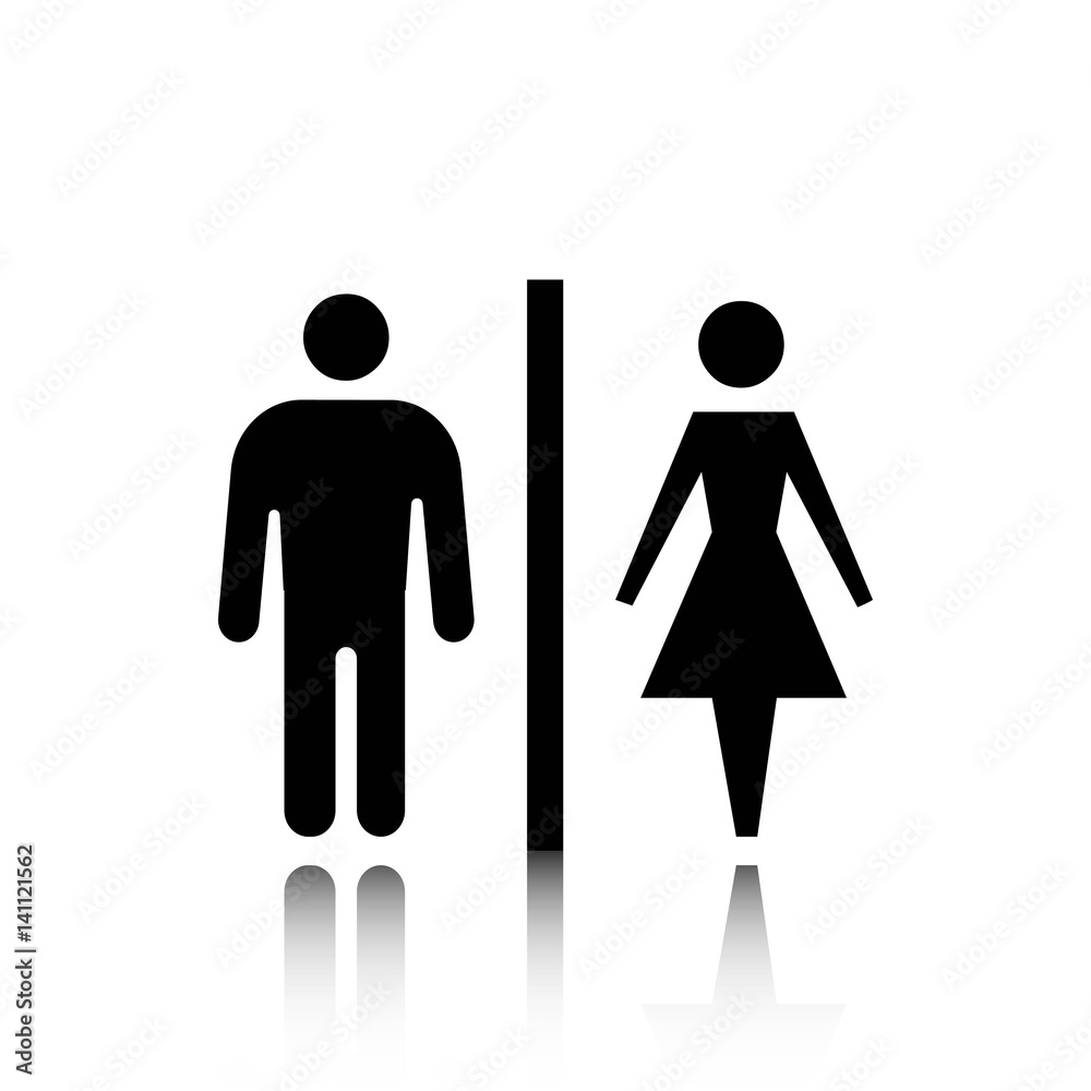 toilet man woman icon stock vector illustration flat design toilet man woman icon stock vector illustration flat design