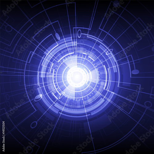 Digital technology futuristic light vector design