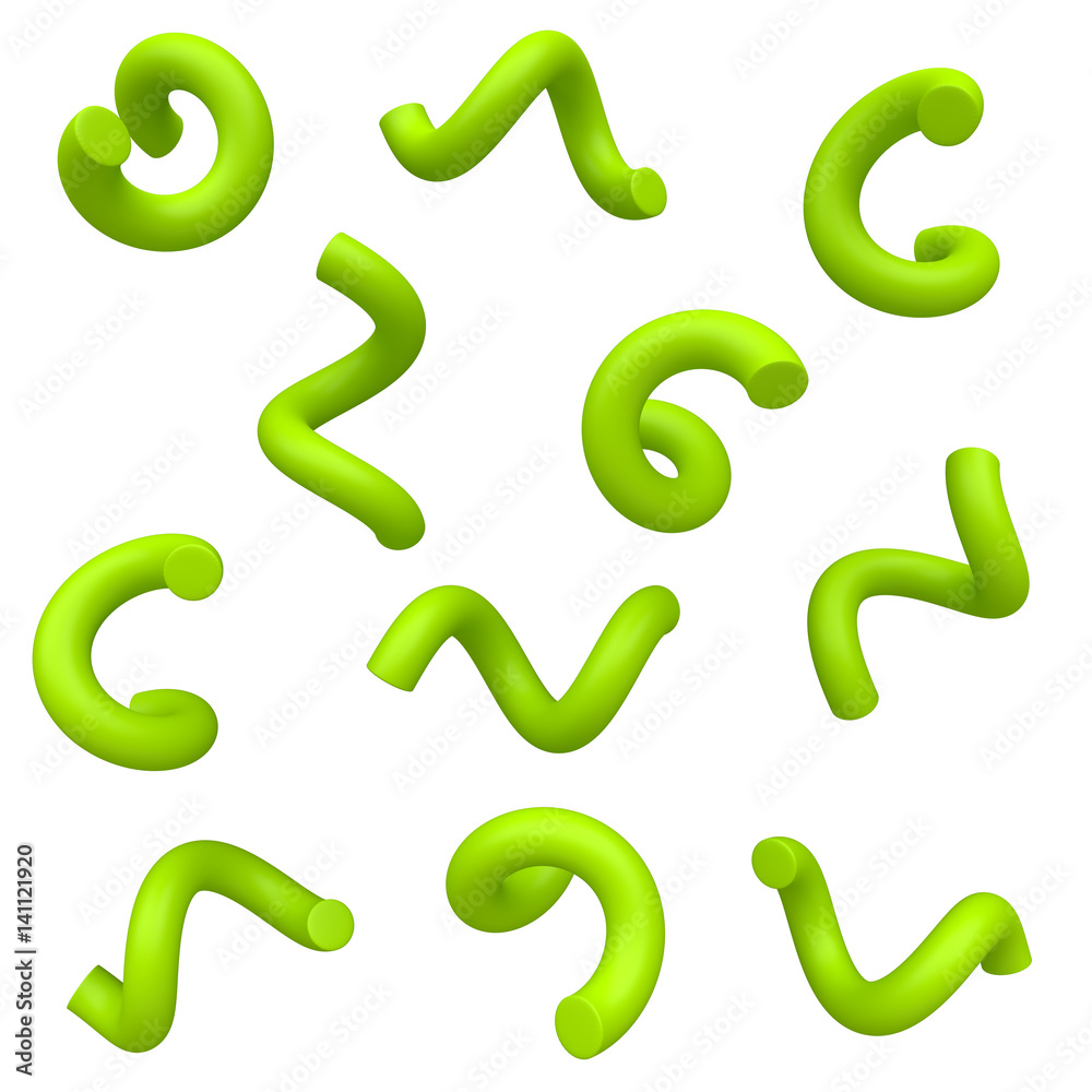 Abstract simple geometric shapes isolated on white background. Cartoon cute children forms. Colorful funny realistic glossy style. Plastic reflective material. 3D render. Abstract simple geometric shapes isolated on white background. Cartoon cute children forms. Colorful funny realistic glossy style. Plastic reflective material. 3D render.