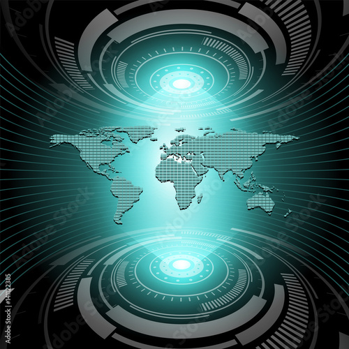 Modern abstract digital map technology background some Elements of this image furnished by NASA