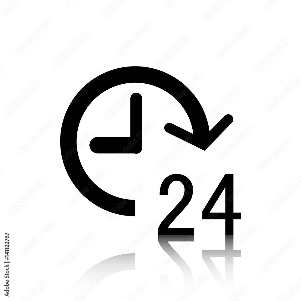 24 hours icon stock vector illustration flat design 24 hours icon stock vector illustration flat design