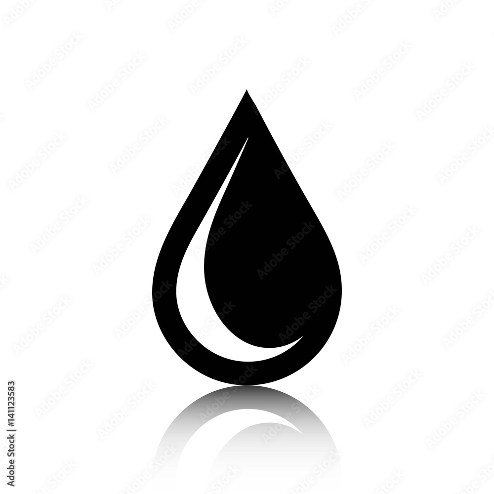 Drop icon, vector illustration. Flat design style Drop icon, vector illustration. Flat design style