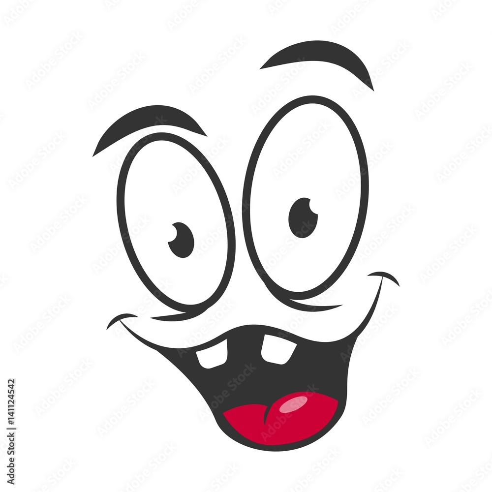 Happy emotion icon logo design. Simple joyful cartoon face Stock Vector |  Adobe Stock