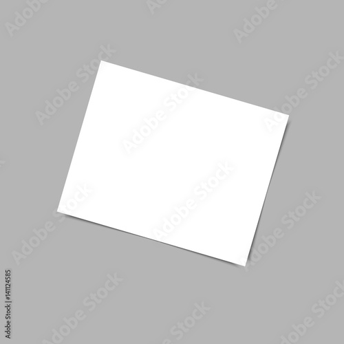 white blank name card illustration.