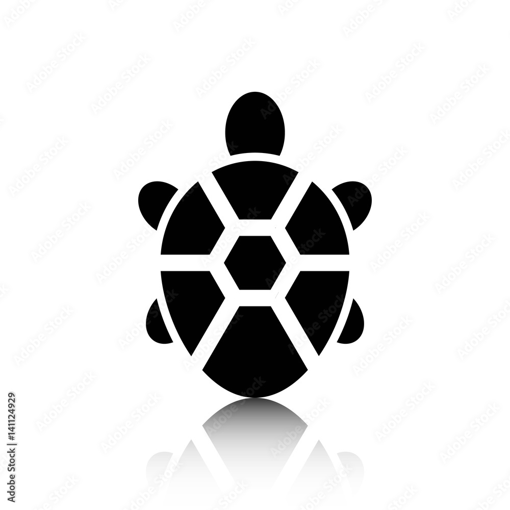 Obraz premium turtle icon stock vector illustration flat design