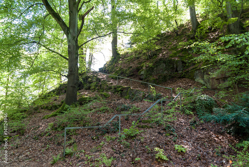 Steiler Weg auf einen Berg