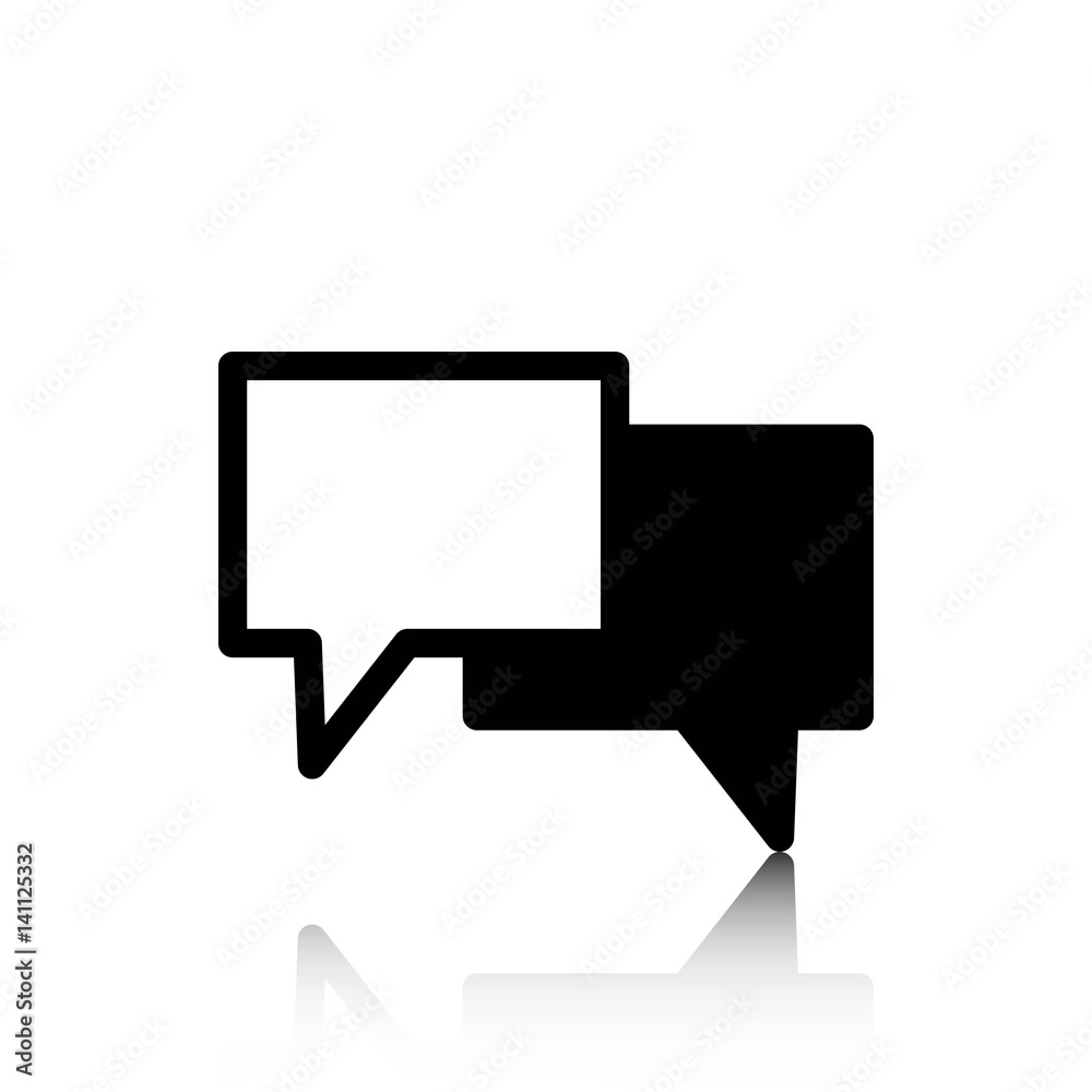 Speech Bubbles Icon. Chat pictogram icon stock vector illustration