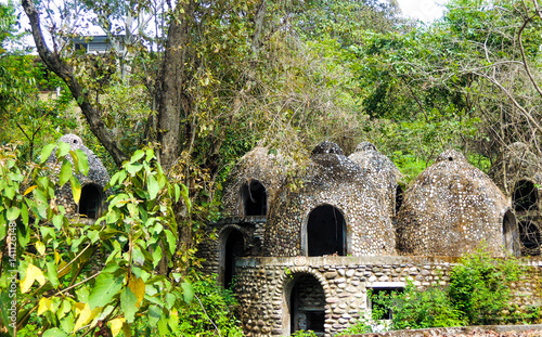 Tableau sur toile Indian temple. Ashram the Beatles