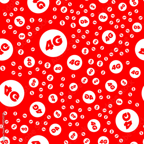 Wireless 4G seamless pattern