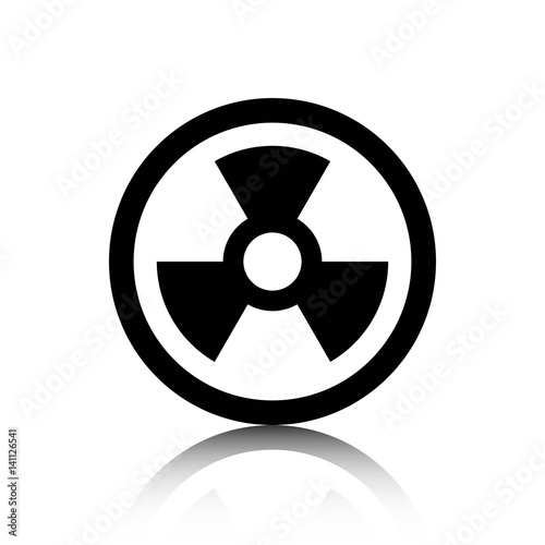 radioactive icon stock vector illustration flat design