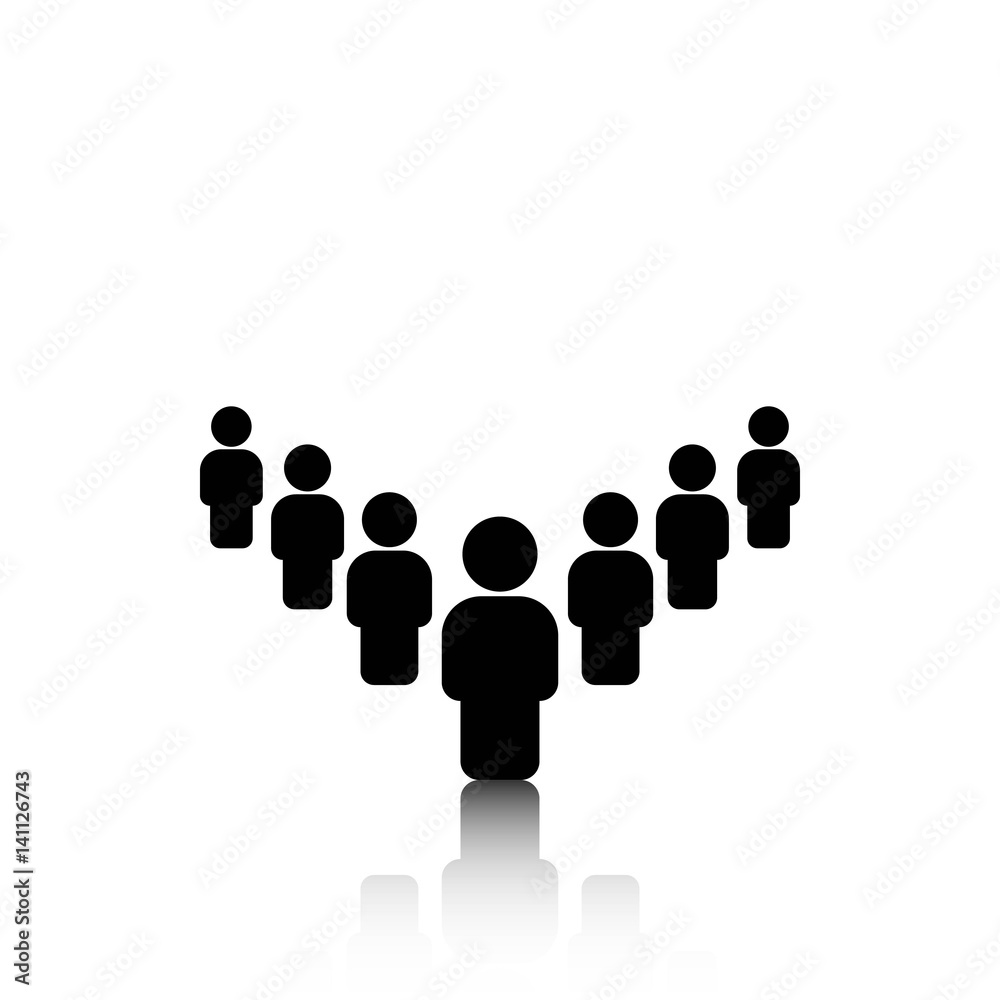 people with the leader icon stock vector illustration flat design people with the leader icon stock vector illustration flat design