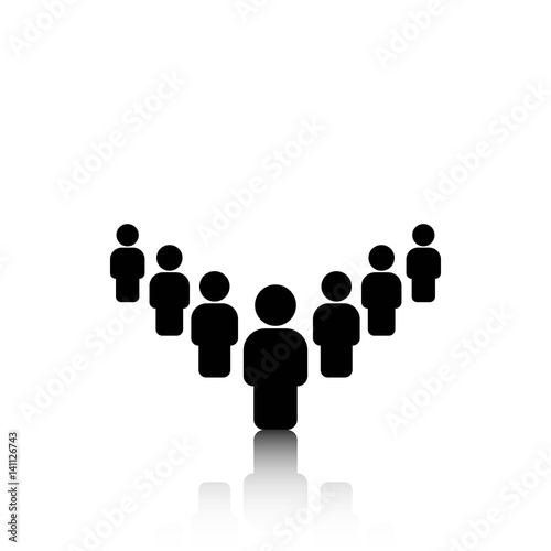 people with the leader icon stock vector illustration flat design
