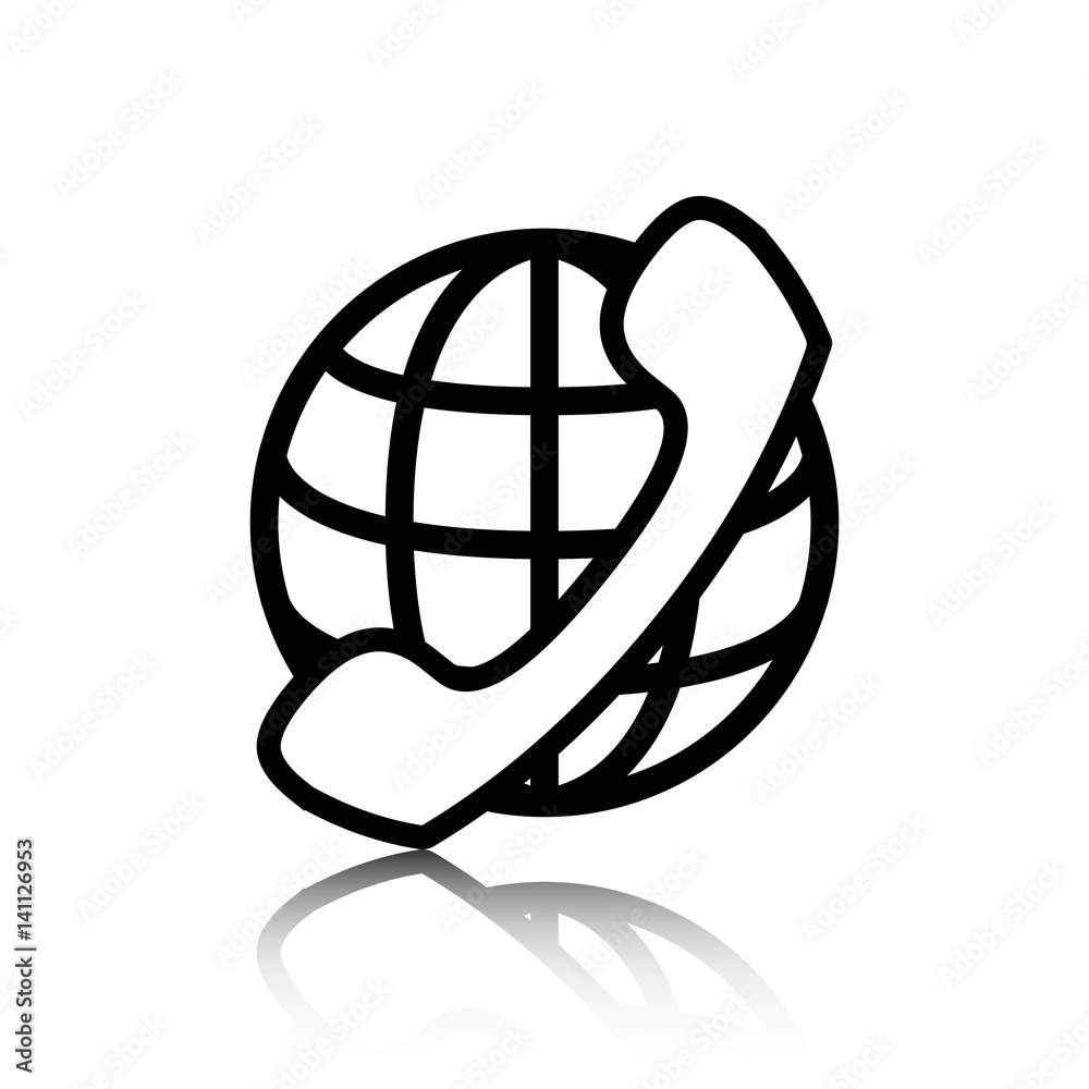 international call icon stock vector illustration flat design international call icon stock vector illustration flat design