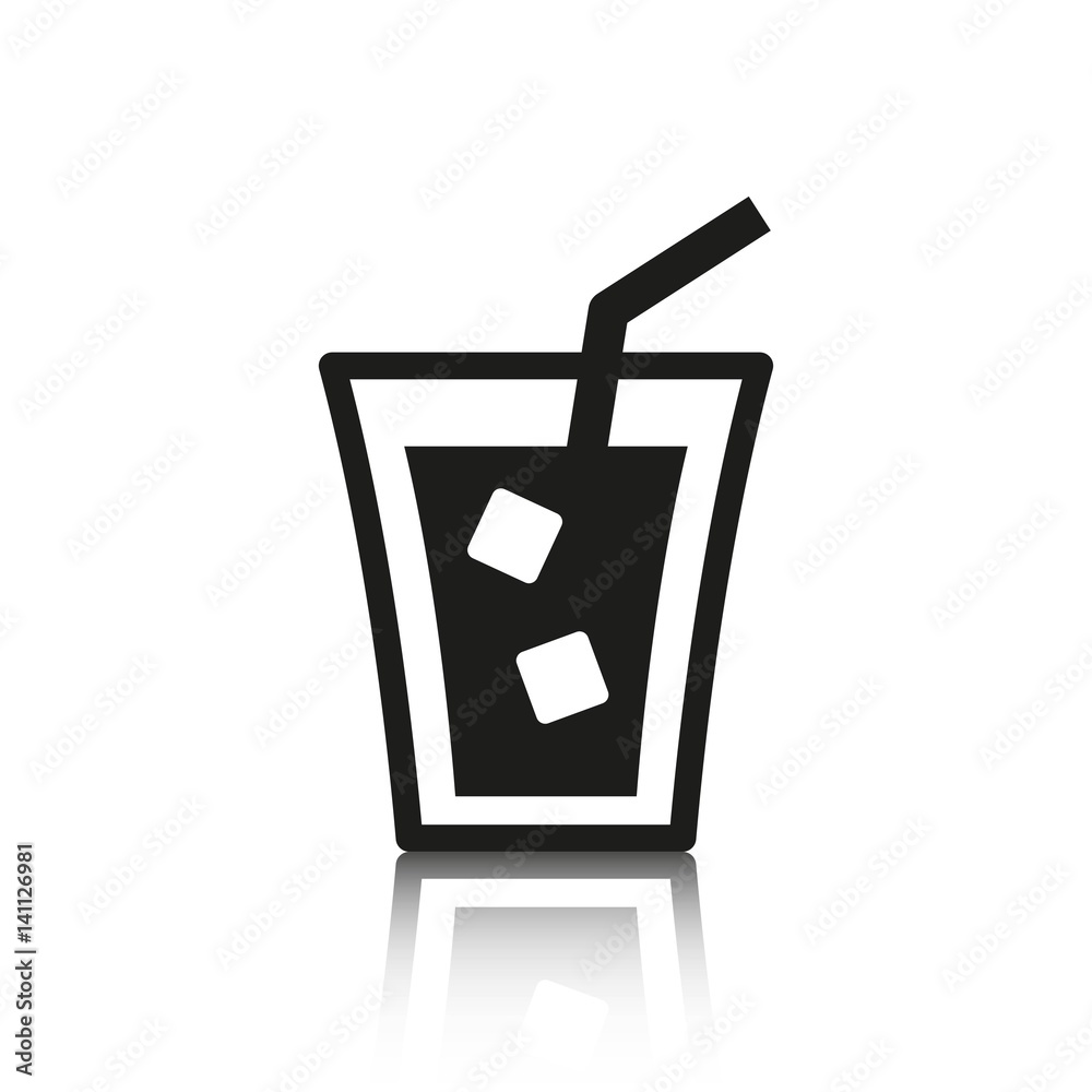 glass of water with ice icon stock vector illustration flat design glass of water with ice icon stock vector illustration flat design