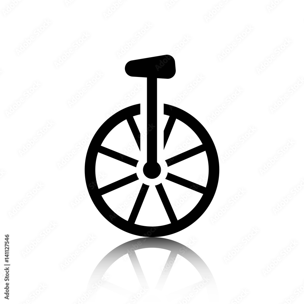 unicycle icon stock vector illustration flat design