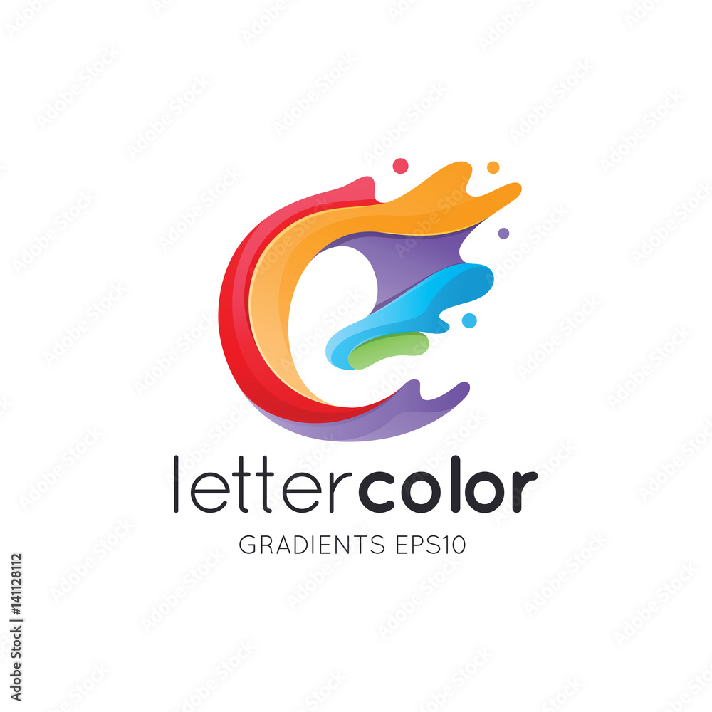 Colorful Letter E Logo Template Stock Vector Adobe Stock