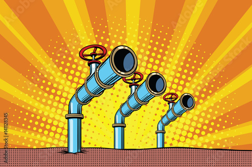 Three oil pipes