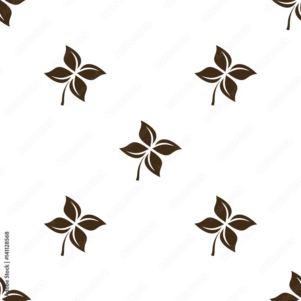 Fototapeta premium Seamless flower pattern on white background isolation branch
