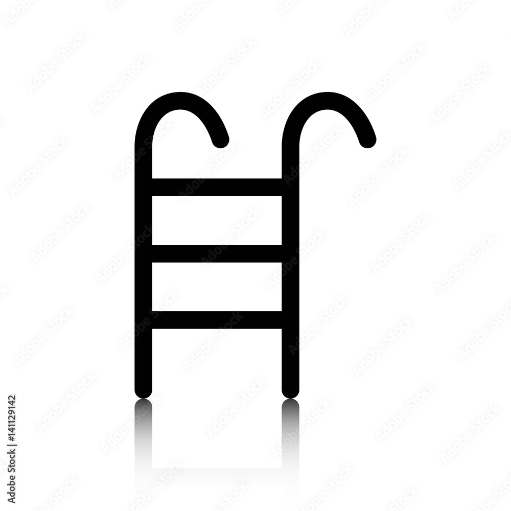 ladder icon, vector illustration. Flat design style ladder icon, vector illustration. Flat design style