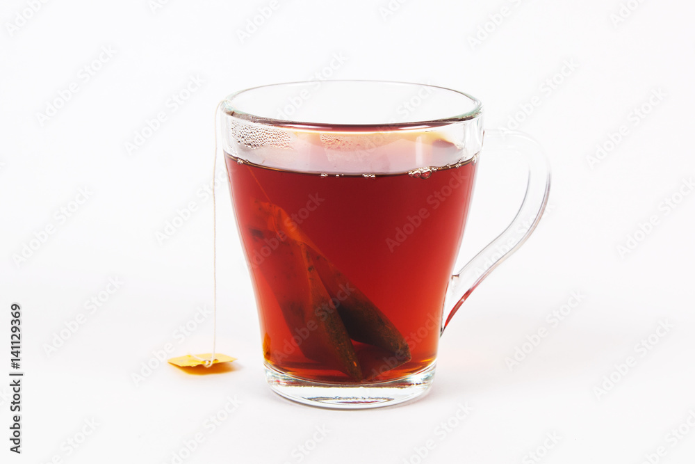 Cup of black tea on white background Cup of black tea on white background