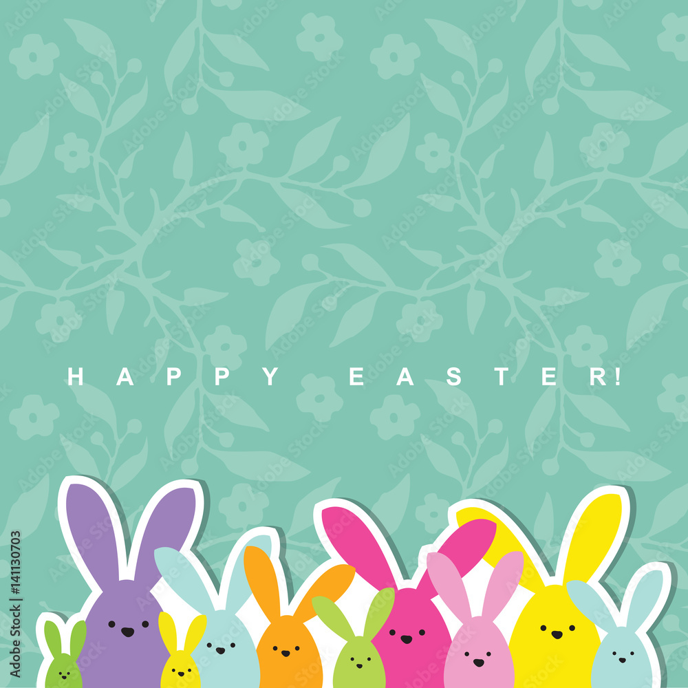 Easter card. Template.