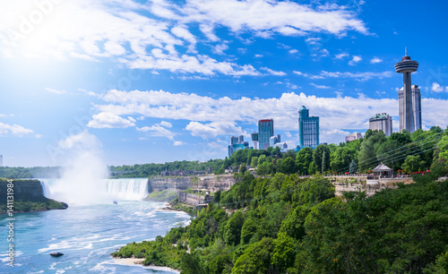 Aerial view of Niagara falls, Canada