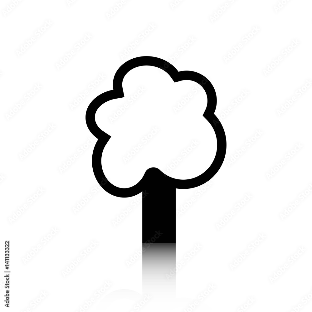 tree icon stock vector illustration flat design tree icon stock vector illustration flat design