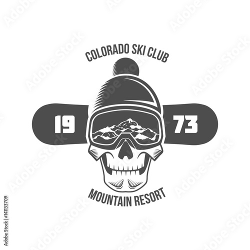 snowboarding badges and logotypes