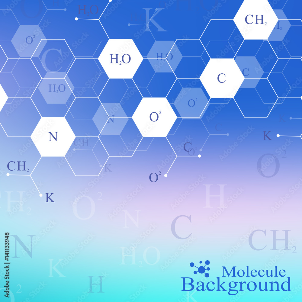 Scientific hexagonal chemistry pattern. Structure molecule DNA research as concept. Science and technology background communication. Medical scientific backdrop for your design. Vector Illustration. Scientific hexagonal chemistry pattern. Structure molecule DNA research as concept. Science and technology background communication. Medical scientific backdrop for your design. Vector Illustration.