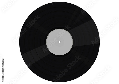 Vintage vinyl record. Flat vector.